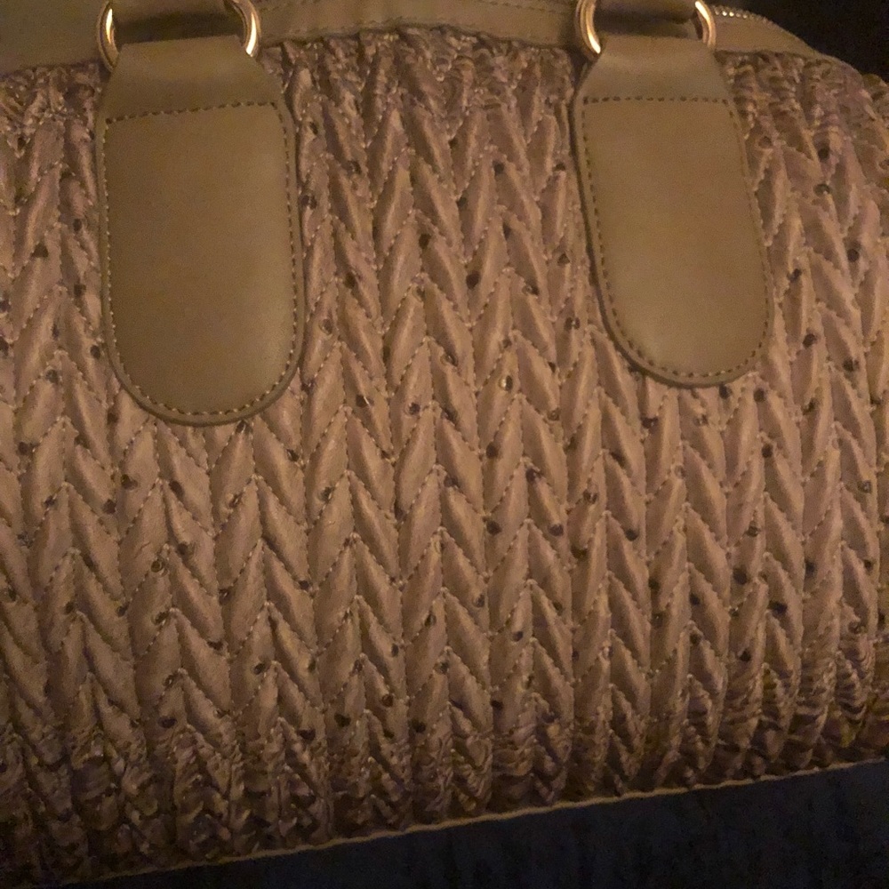 Faux Ostrich Handbag with Fringe Tassel - Picture 8 of 8